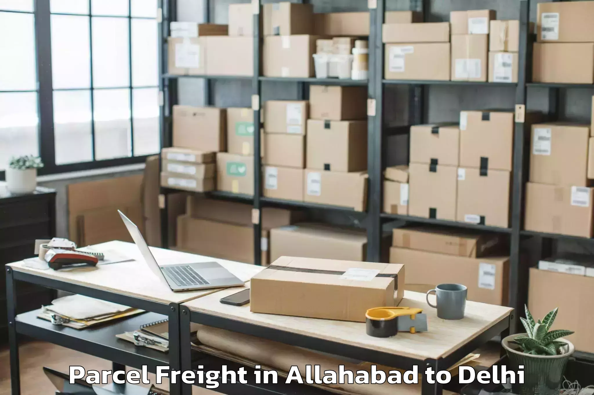 Book Allahabad to Kalkaji Parcel Freight Online